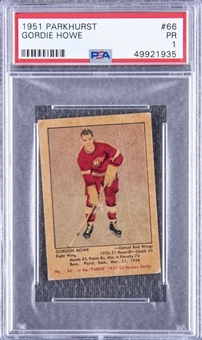 1951/52 Parkhurst #66 Gordie Howe Rookie Card - PSA PR 1